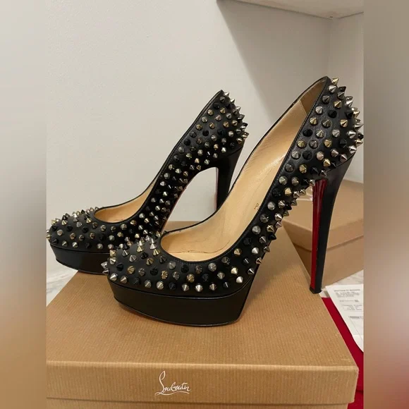 Christian Louboutin Bianca Spikes 140 Nappa - Picture 3 of 11